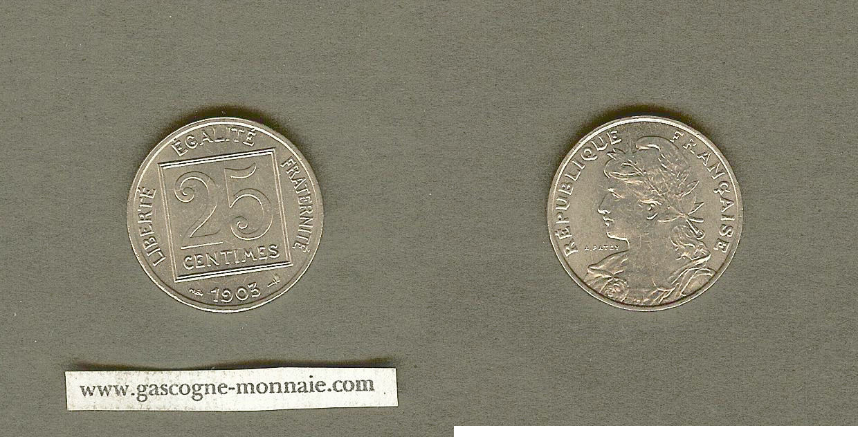 25 centimes Patey 1903 Unc
